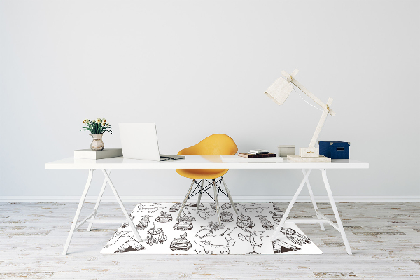 Office chair floor protector cartoon