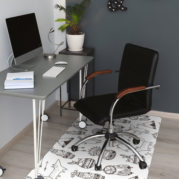 Office chair floor protector cartoon