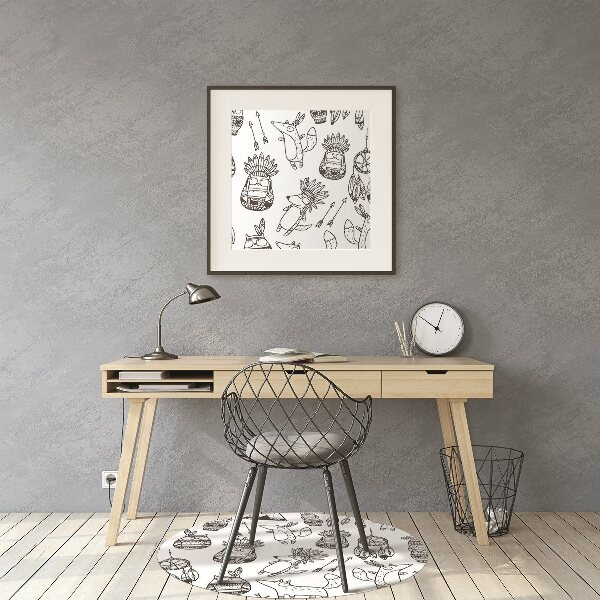 Office chair floor protector cartoon