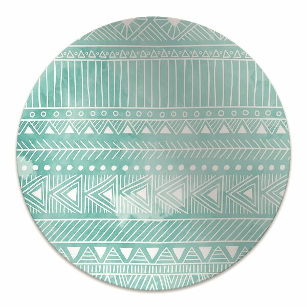 Chair mat geometric turquoise