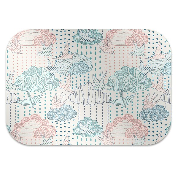 Office chair mat Clouds and Dots
