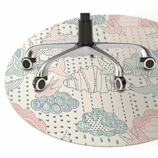 Office chair mat Clouds and Dots
