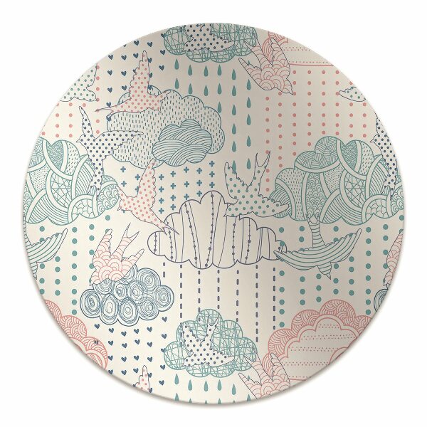 Office chair mat Clouds and Dots