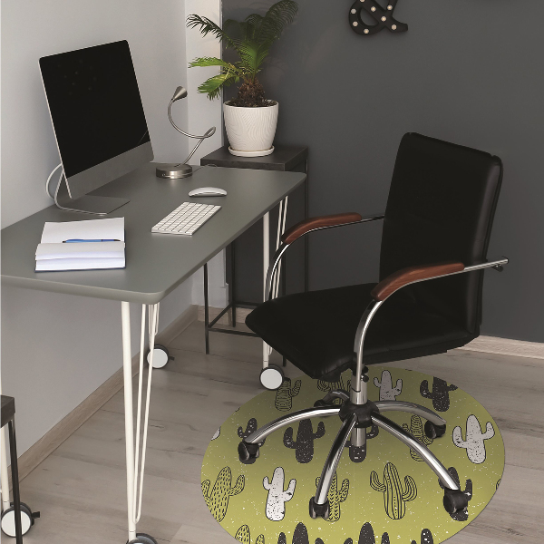 Office chair mat cacti