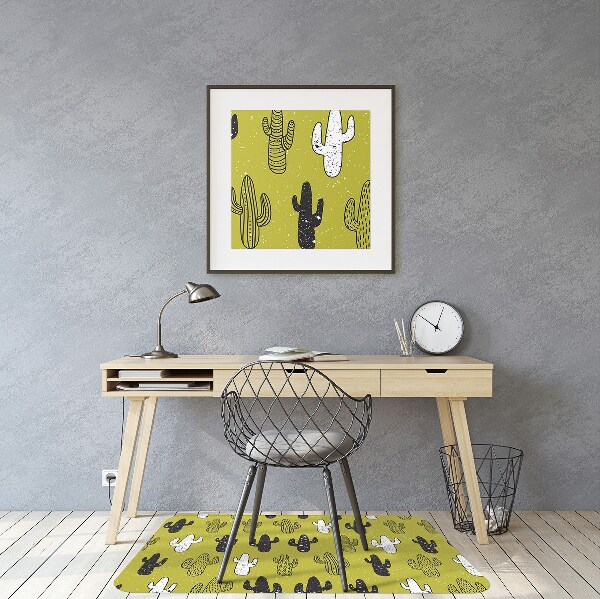 Office chair mat cacti