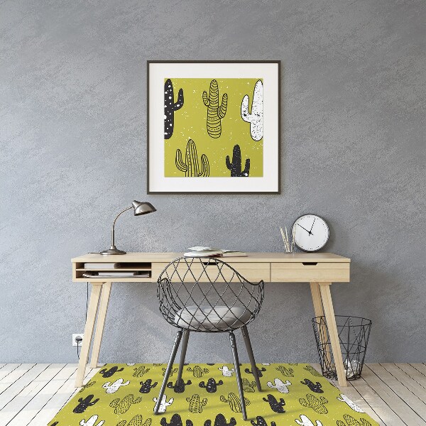 Office chair mat cacti