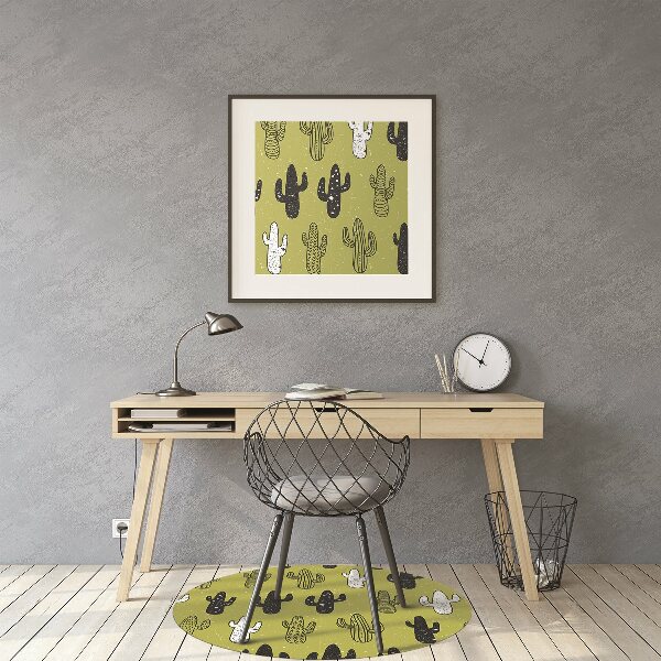 Office chair mat cacti
