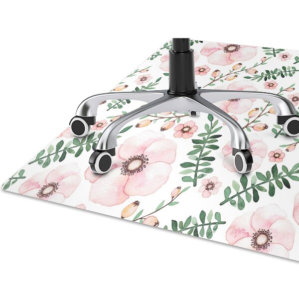 Office chair mat Flowers
