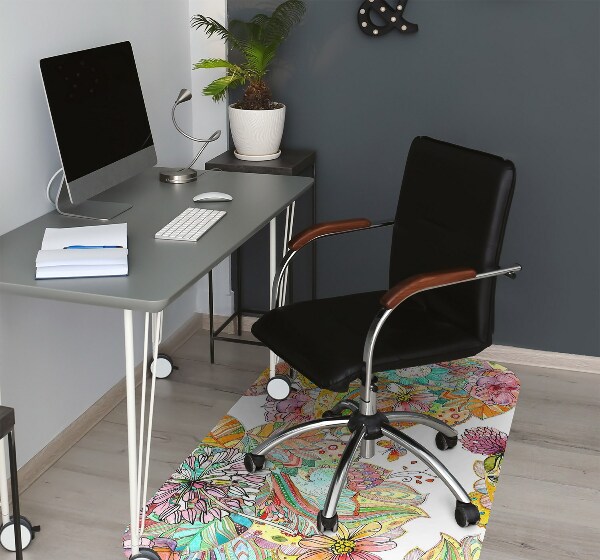 Computer chair mat mandala pattern
