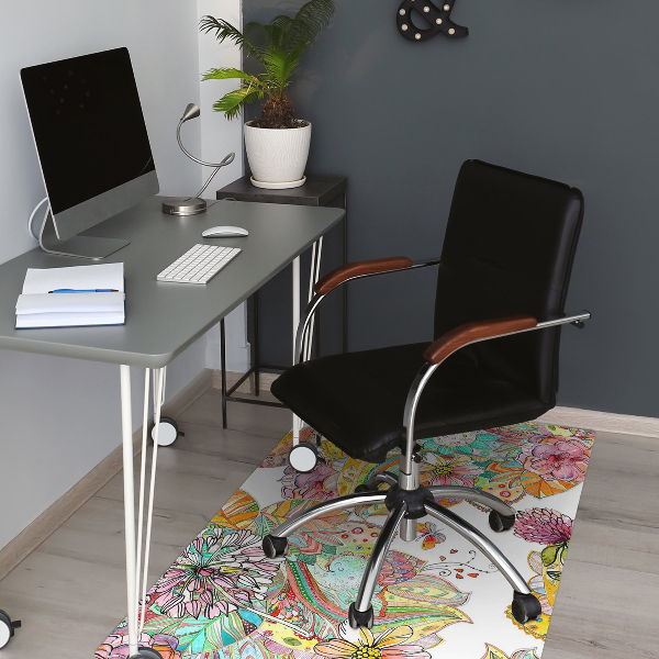 Computer chair mat mandala pattern