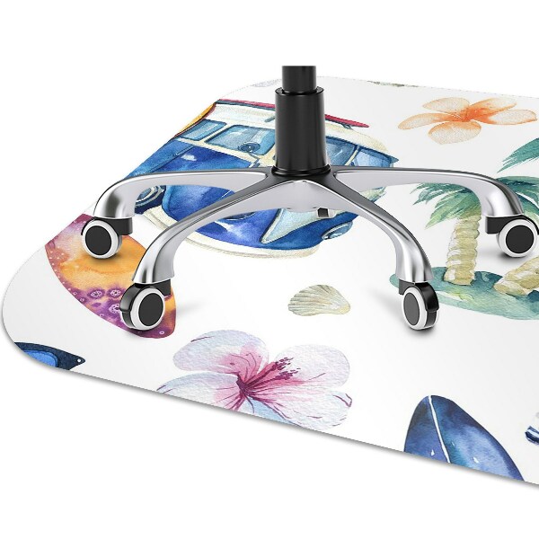 Computer chair mat Surfer Beach