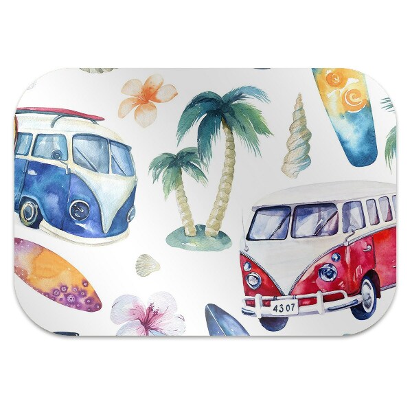 Computer chair mat Surfer Beach