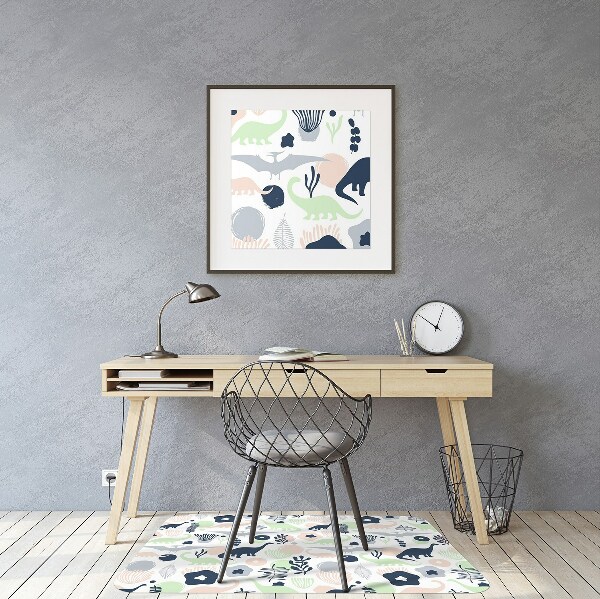 Office chair floor protector Dinosaurs
