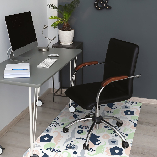 Office chair floor protector Dinosaurs