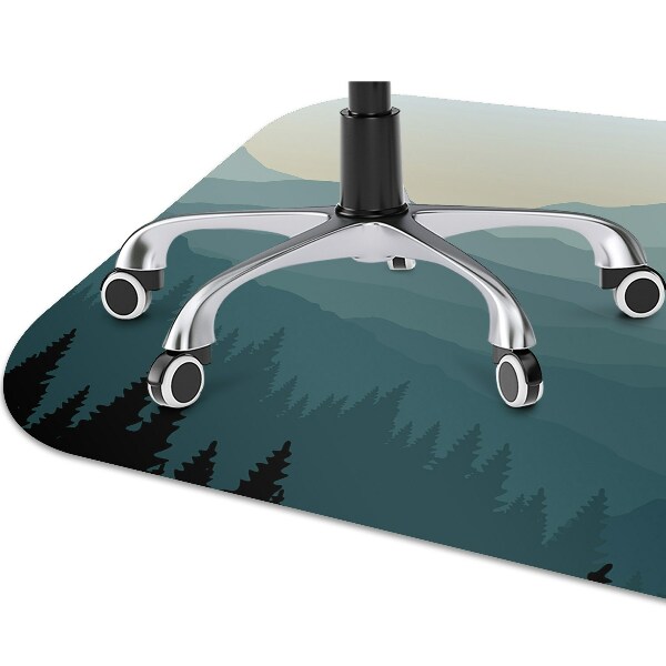 Desk chair mat View of the mountains