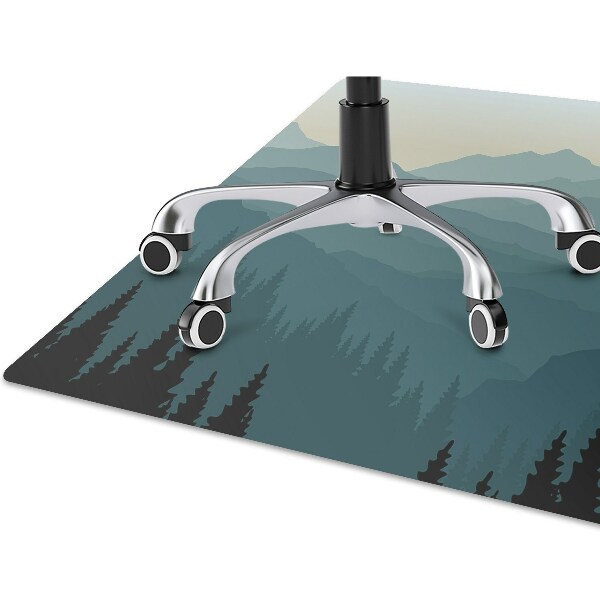 Desk chair mat View of the mountains