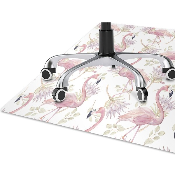 Office chair mat Flamingos