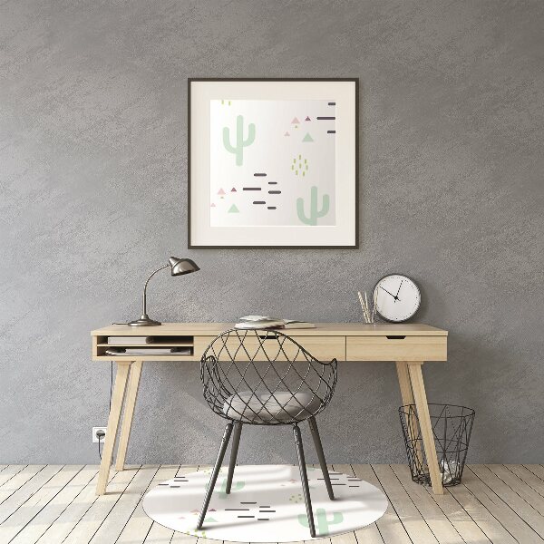Office chair mat cacti