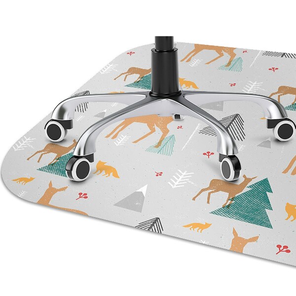 Office chair mat Forest animals