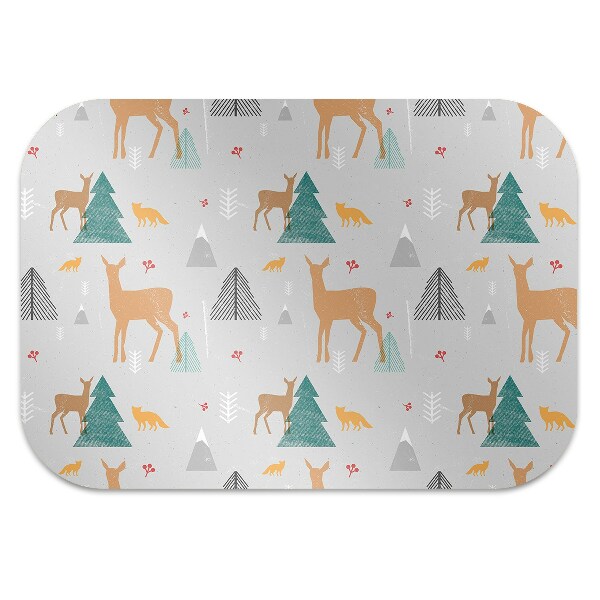 Office chair mat Forest animals