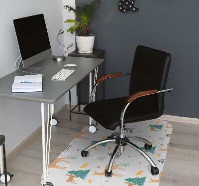 Office chair mat Forest animals