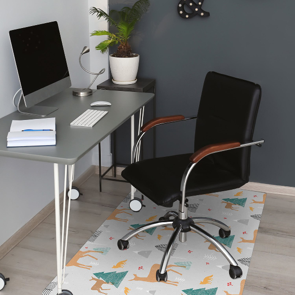Office chair mat Forest animals