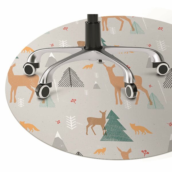 Office chair mat Forest animals