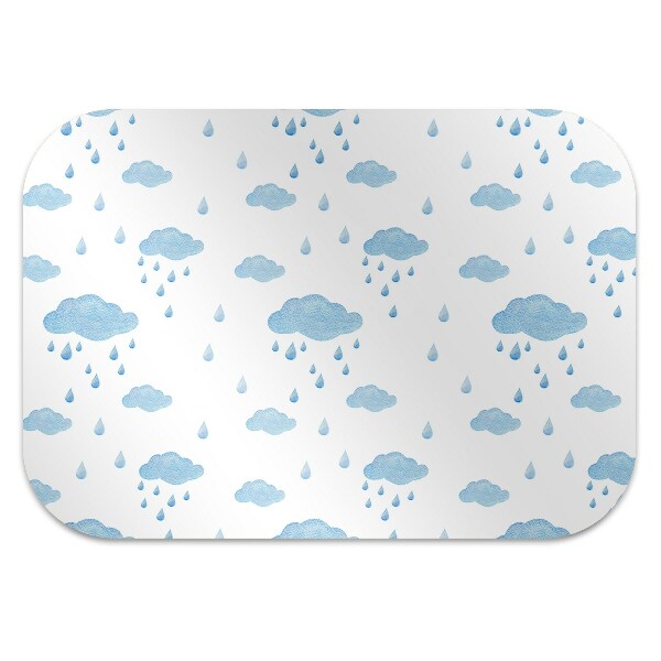 Chair mat floor panels protector rain clouds