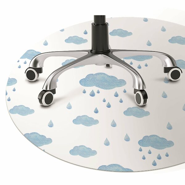 Chair mat floor panels protector rain clouds