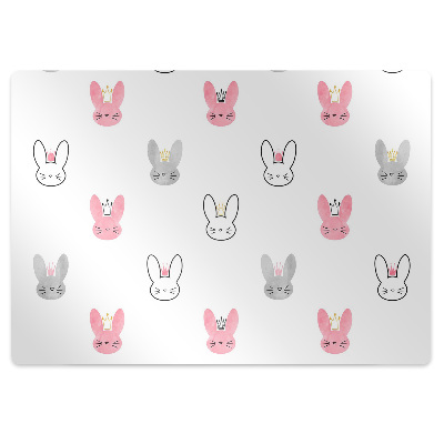 Office chair floor protector Rabbits crowns