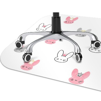 Office chair floor protector Rabbits crowns