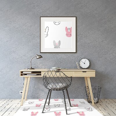 Office chair floor protector Rabbits crowns