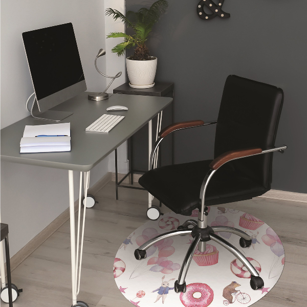 Office chair mat Sweets and balloons