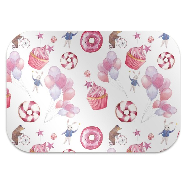 Office chair mat Sweets and balloons