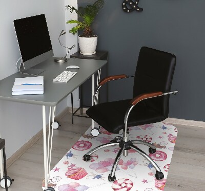 Office chair mat Sweets and balloons