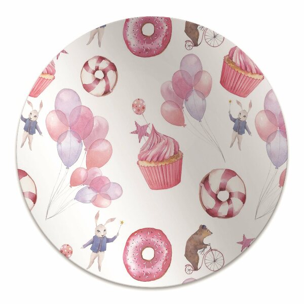 Office chair mat Sweets and balloons