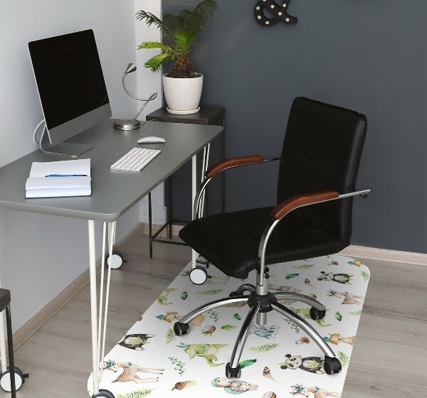Chair mat floor panels protector amusement animals