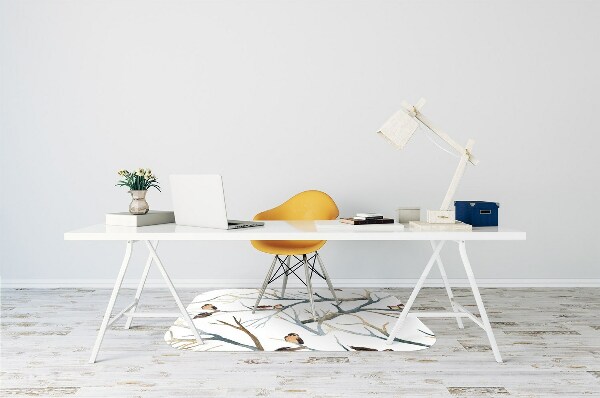 Chair mat Sparrows on the branches