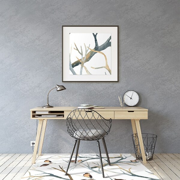 Chair mat Sparrows on the branches
