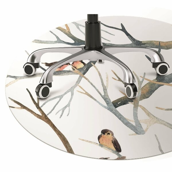 Chair mat Sparrows on the branches
