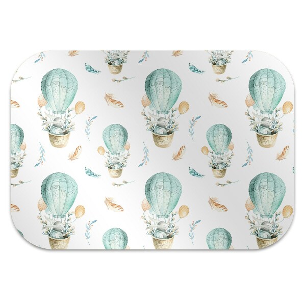 Chair mat floor panels protector Rabbit in a balloon