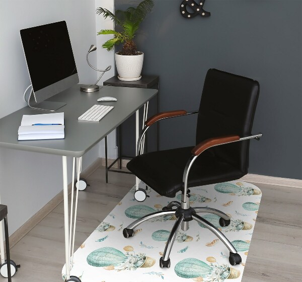 Chair mat floor panels protector Rabbit in a balloon