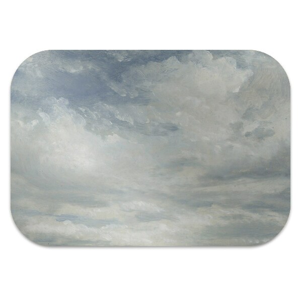 Office chair mat blue clouds