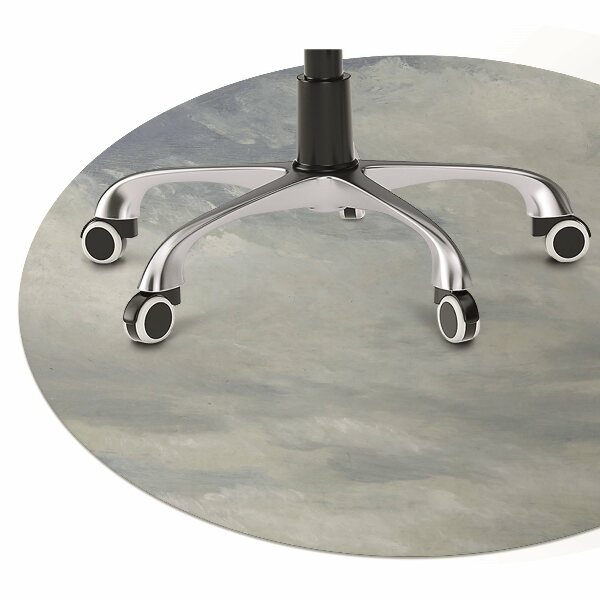 Office chair mat blue clouds