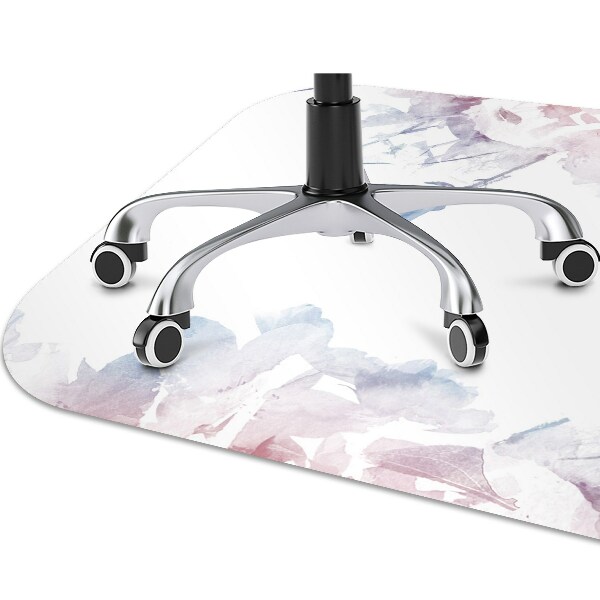 Office chair floor protector pastel roses