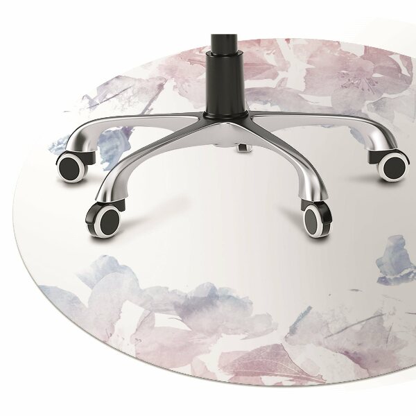 Office chair floor protector pastel roses