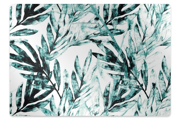 Chair mat floor panels protector Tropical palm tree