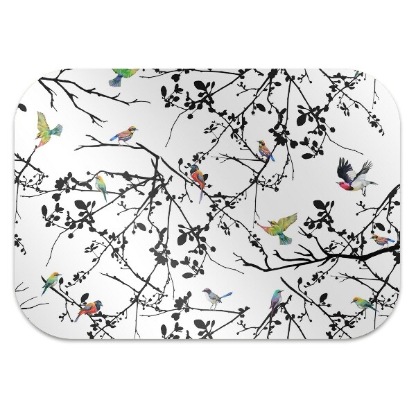 Office chair mat Birds and Branches