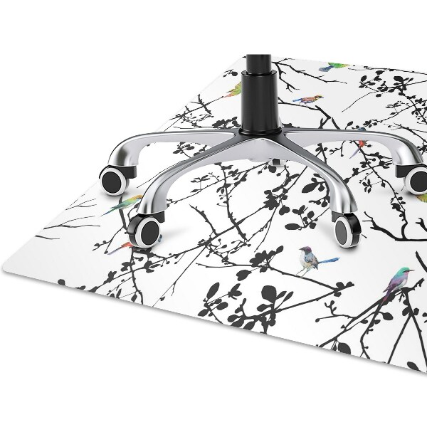 Office chair mat Birds and Branches