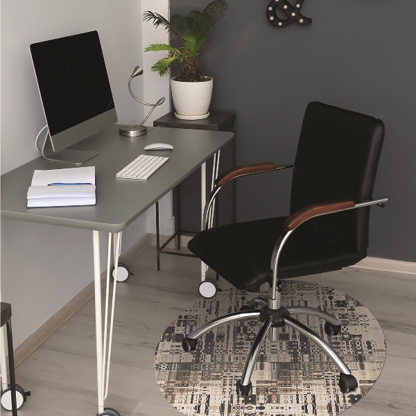 Chair mat floor panels protector Boho style tiles